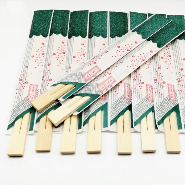 2024 Natural Color Long Bamboo Round Chopsticks for Restaurant Fast Food Paper