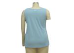 Nice Jacquard Womens Ribbed Tank Tops , Plain Blue Tank Top Logo Printed