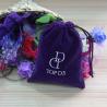 Buy cheap Purple Fabric Personalized Jewelry Pouches , tiny Reusable Drawstring Bags from wholesalers