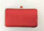 Diamond Closure Black Satin Clutch Bag , Wedding Party Gold Box Clutch Bag