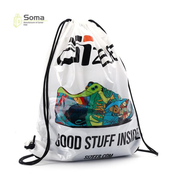Buy cheap PP Plastic Drawstring Backpack Bag from wholesalers