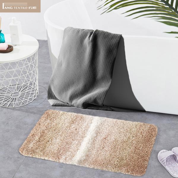 Buy cheap Non Skid Quick Soak Beige Tufted Bath Mat Tonal Stripe Design from wholesalers