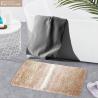 Buy cheap Non Skid Quick Soak Beige Tufted Bath Mat Tonal Stripe Design from wholesalers