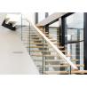 Buy cheap Mono Stringer Contemporary Glass Staircase , Steel And Wood Staircase Design from wholesalers