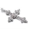 Buy cheap 2.0mm Silver CZ Cross Pendant 3.0g Sterling Silver Cubic Zirconia Heart Pendant from wholesalers