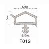 Buy cheap Roof Shaped Wooden Door Seal Strip Thermoplastic Elastomer Seals With Fin 12x6mm from wholesalers