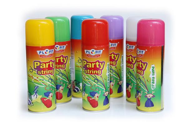 PLYFIT Silly Crazy String Spray Canisters Mixed Colours For Christmas Decoration