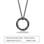 Buy cheap Stainless Steel IP Black plated round Pendant necklace with Roman Numerals from wholesalers