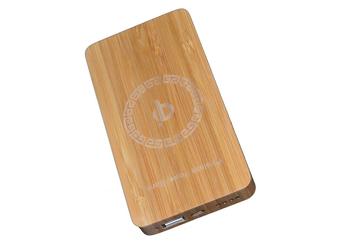 Bamboo Appearance Square Portable Charger With DC 5v/2a Input Current