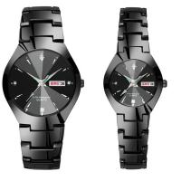 Buy cheap 3ATM Quartz Couple Watches OEM Silvertone Luxury Couple Watches Date Function product