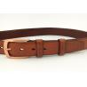 Buy cheap Ostrich Grain Genuine Leather Belt , Mens Brown Leather Belt With Zinc Alloy Buckle from wholesalers