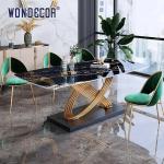 125cm Luxury Furniture Art Marble Countertop Table Mirror Abstract Spiral Ring