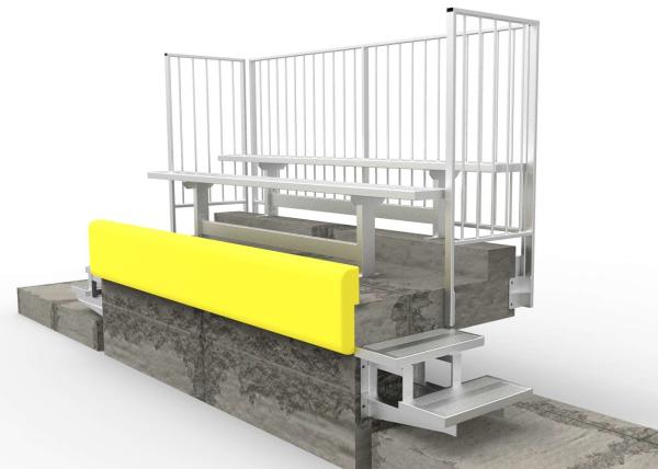 Buy cheap Permanent Aluminum Grandstands Bench With Powder Coated Aluminum Legs from wholesalers
