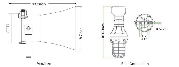Copper Free Aluminum Explosion Proof Exit Emergency Lights 20-400W High Bay