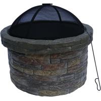 Buy cheap Concrete Round Brazier Charcoal Barbecue Pit For Outdoor Patio Garden Backyard product