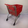 Buy cheap 175L Red Semi Plastic Shopping Carts With 5" TPU Wheels Basket Shopping Trolley from wholesalers