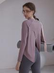 Back Slit Mesh Shoulder Womens Long Sleeve Sweatshirt For Spring