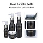50g 50ml 100ml Cosmetic Packaging Bottle Matte Black With Pump Dispenser