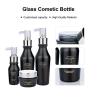 Buy cheap 50g 50ml 100ml Cosmetic Packaging Bottle Matte Black With Pump Dispenser from wholesalers