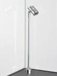 16" Jewelry Pedestal Display Case Pedestal Display Cabinet Locking Drawer LED