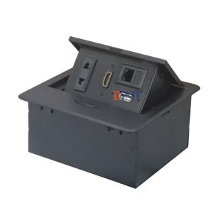 Europe popular pop up open cover conference desktop power socket