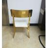 Buy cheap Factory price Gold Stackable Stainless Steel frame Square back Armless Dining chair from wholesalers
