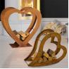 Buy cheap Customized Rust Colored Heart Shaped Corten Metal Firewood Storage Log Rack from wholesalers