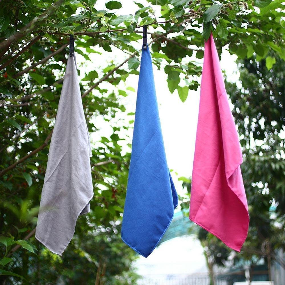 Woven Custom Lightweight Super Absorbent Sports Travel Towel with Carry Bag
