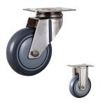 5" 286LBS Capacity Bolt Hole Swivel Head Stainless Steel Casters