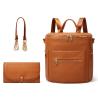 Buy cheap OEM ODM Travel PU Leather Backpack Diaper Bags 31*18*33cm from wholesalers