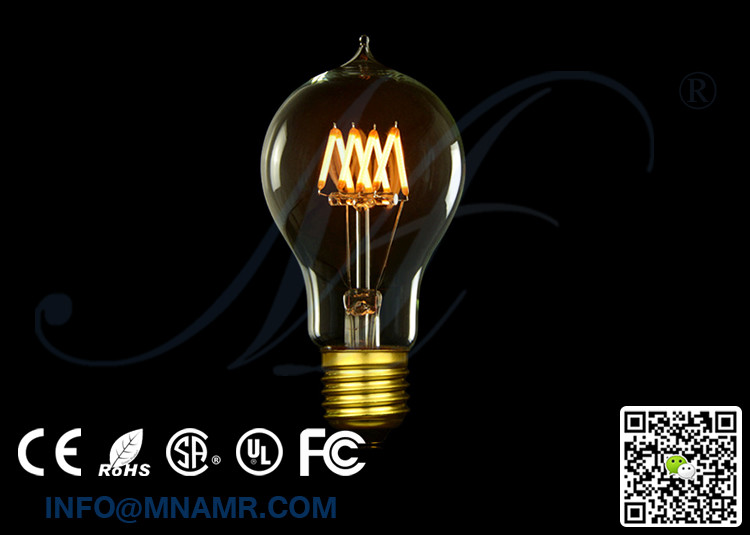 Vintage Antique Retro Style Light A19 LED Edison Bulb 4W 2700K 230VAC 25Watt Incandescent Replacement Bulbs