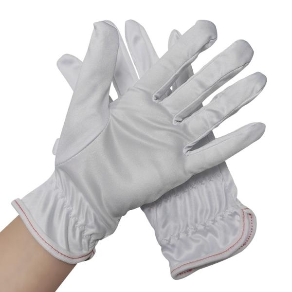 Buy cheap White Hand Sweat Absorption Working Cleanroom Polyester Gloves Customized from wholesalers