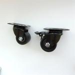 Industrial Cart Medium Duty Caster Wheels 100mm 75mm Orange PVC