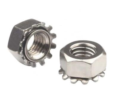 Buy cheap Hexagon Stainless Steel Toothed Lock Washer Kep Nuts M3-M10 ISO 9001 Approved from wholesalers