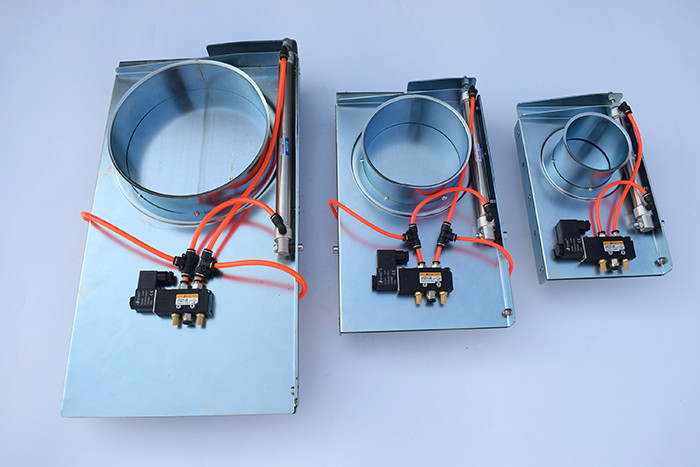 Carton Steel Dust Extraction Fittings Pneumatic Blast Gate Damper Galvanized Surface