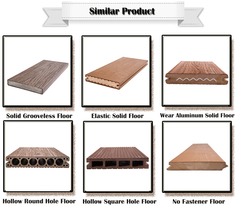No Deformation Anti-Slip Hollow Wood Composite WPC Flooring Tiles for Parquet Decking