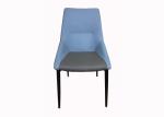 Modern Hotel 40cm Wrought Iron Upholstered Dining Chairs