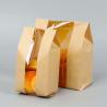 Buy cheap Brown 160 Microns Bread Packaging Paper Bags PP Middle Window Kraft Bakery Bags from wholesalers