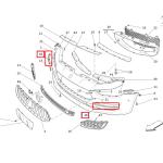 For Maserati Ghibli 2018-2021 Car Accessories Front Bumper Trim OEM 673008193