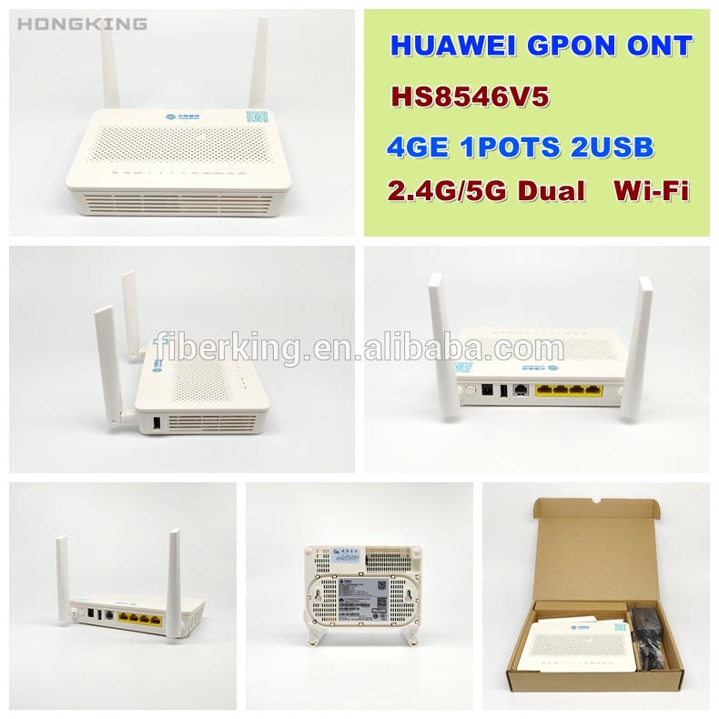 hs8546v5 HUAWEI new FTTH AC 2.4g/5g 4GE 1TEL 2 USB XPON Dual mode dual band ONT ONU hs8546v5