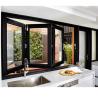 Buy cheap Balcony Folding Bifold Windows 3 Panel Tempered Glass Aluminium Profile Powder Coated from wholesalers
