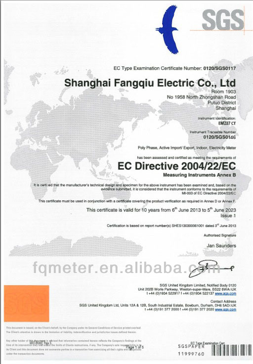 MID Approved Three-Phase Modbus Energy Meter EM737 CT 3*230/400V 10 100 A