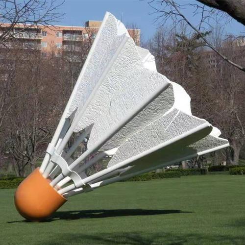 Playground Badminton Birdie Sculpture Public Fiberglass Giant Shuttlecock