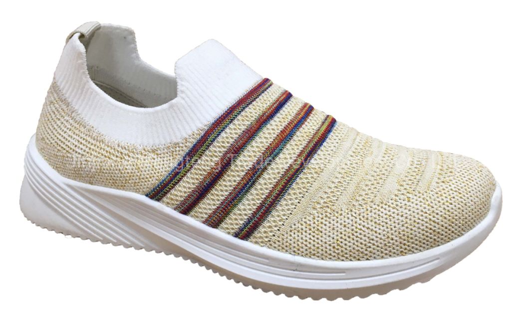New Style Women′s Fashion Shoes Flyknit Shoes Suede Leather Sneaker Shoes Sport Shoes Walking Jogging Running Shoes Casual Shoes Ladies Shoes Injection Shoes