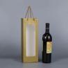 Buy cheap 100gsm To 130gsm Personalized Paper Wine Bags With Clear Window from wholesalers