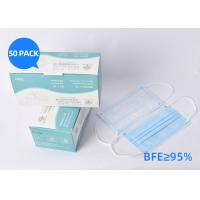 Buy cheap Home School Surgical Disposable Carbon Filter Face Mask Blue White Color product