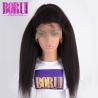 Buy cheap Brazilian Kinky Straight Human Hair , Straight Lace Frontal Single Knots 100% Cuticles Wig from wholesalers