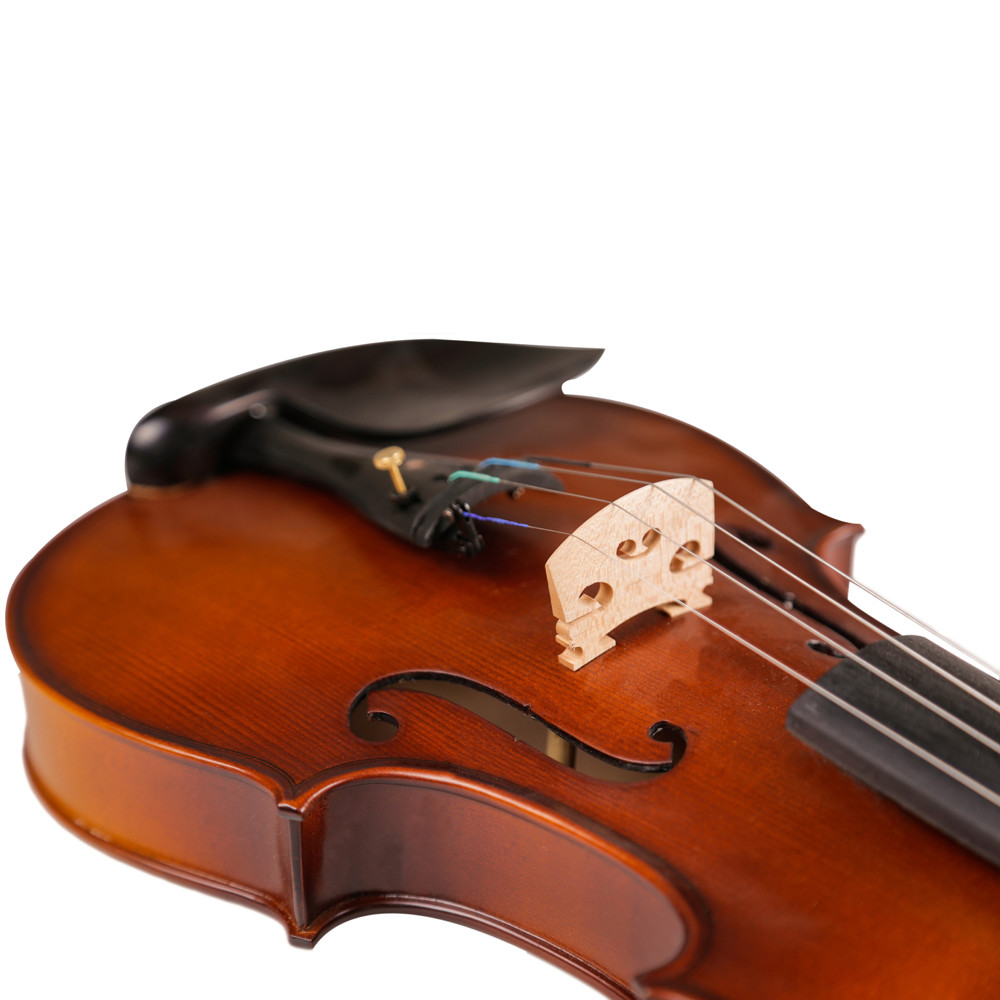 Ebony Parts Solid Wood 4/4 Electric Violin with Case (VE008) Muscial Instruments Satin Finish Student Flamed Maple Wood