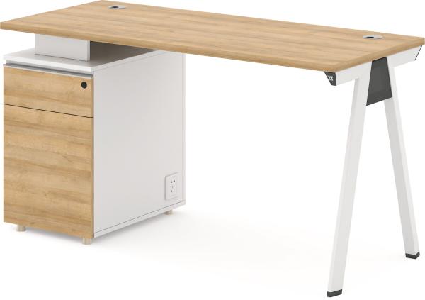 Buy cheap 1.2M / 1.4M Office Desk Wooden With Metal Legs Good Raw Material from wholesalers