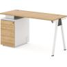 Buy cheap 1.2M / 1.4M Office Desk Wooden With Metal Legs Good Raw Material from wholesalers